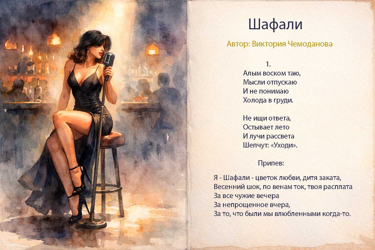 Песня Шафали страница 1 на сайте v-chemodanova.ru