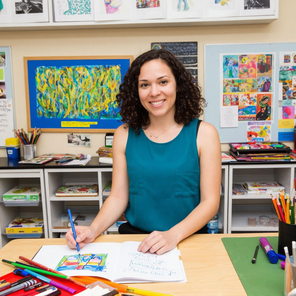 Так Алиса представляет себя в роли учителя рисования 🙄🤭