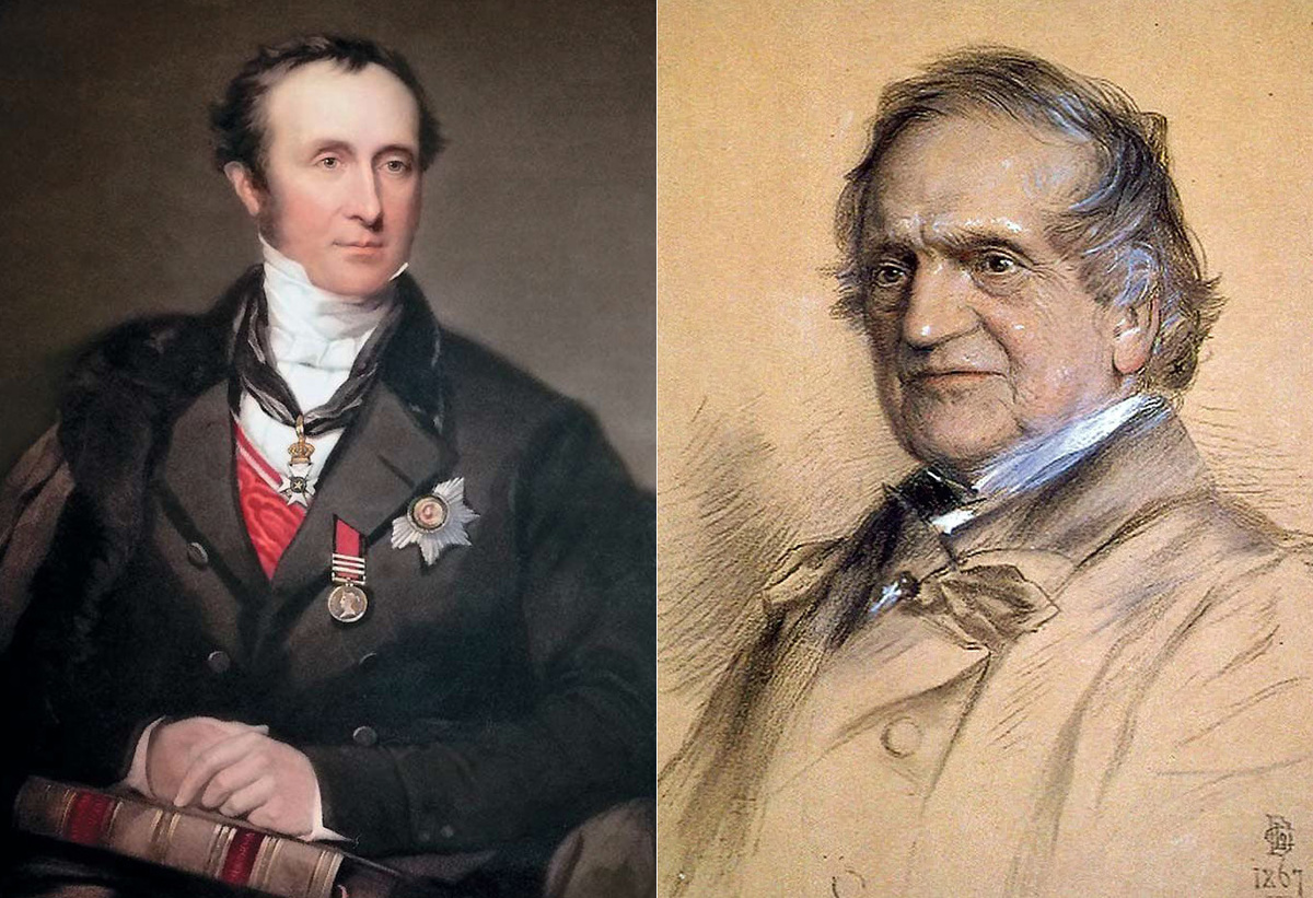 Слева Родерик Импи Мурчисон, справа Адам Седжвик