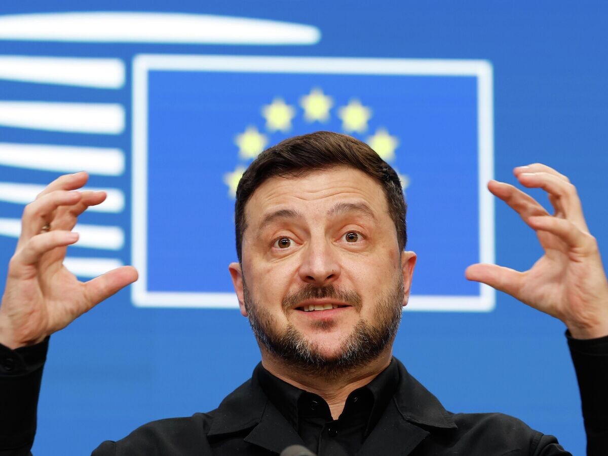    Владимир Зеленский во время саммита ЕС в Брюсселе | © AP Photo / Geert Vanden Wijngaert