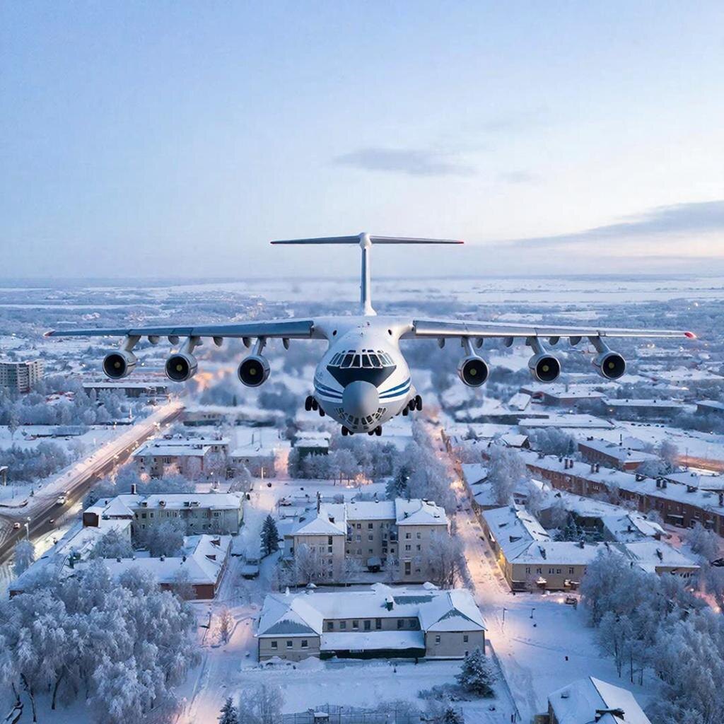 Хотели увидеть Ил с 6-ю силовыми установками? Держите! 😂 Нейросеть и не такое умеет. 