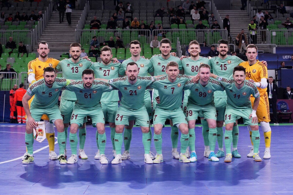  Игроки сборной Беларуси по мини-футболу. © АБФФ