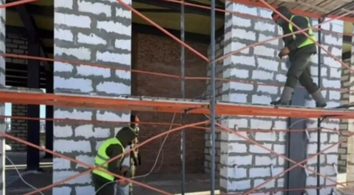 Строительно-монтажные работы на пункте пропуска Бугристое © Photo : Скриншот видео ФГКУ Росгранстрой