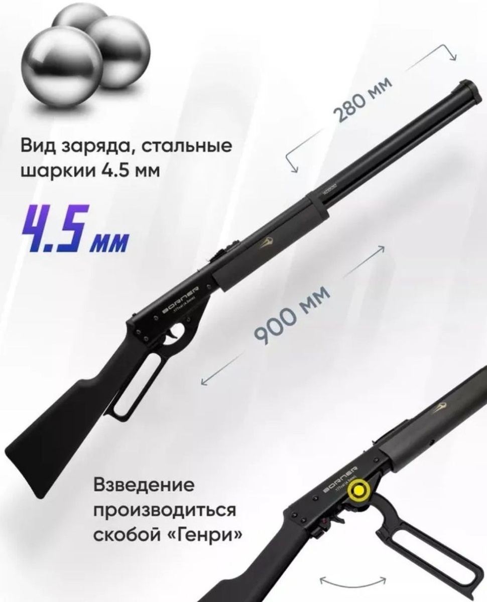 Уникальной особенностью винтовки Lever Action является взвод боевой пружины скобой Генри