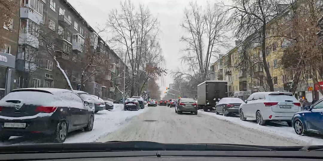 Оттепель и снегопад в конце января