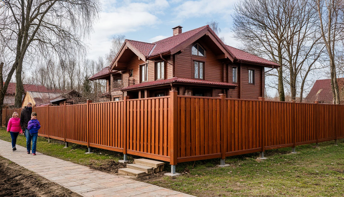 Забор-Фактор, Забор из профлиста на винтовых сваях