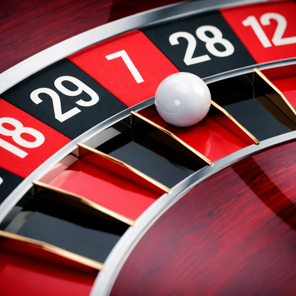 Рулетка в казино крупным планом с красными и черными секторами