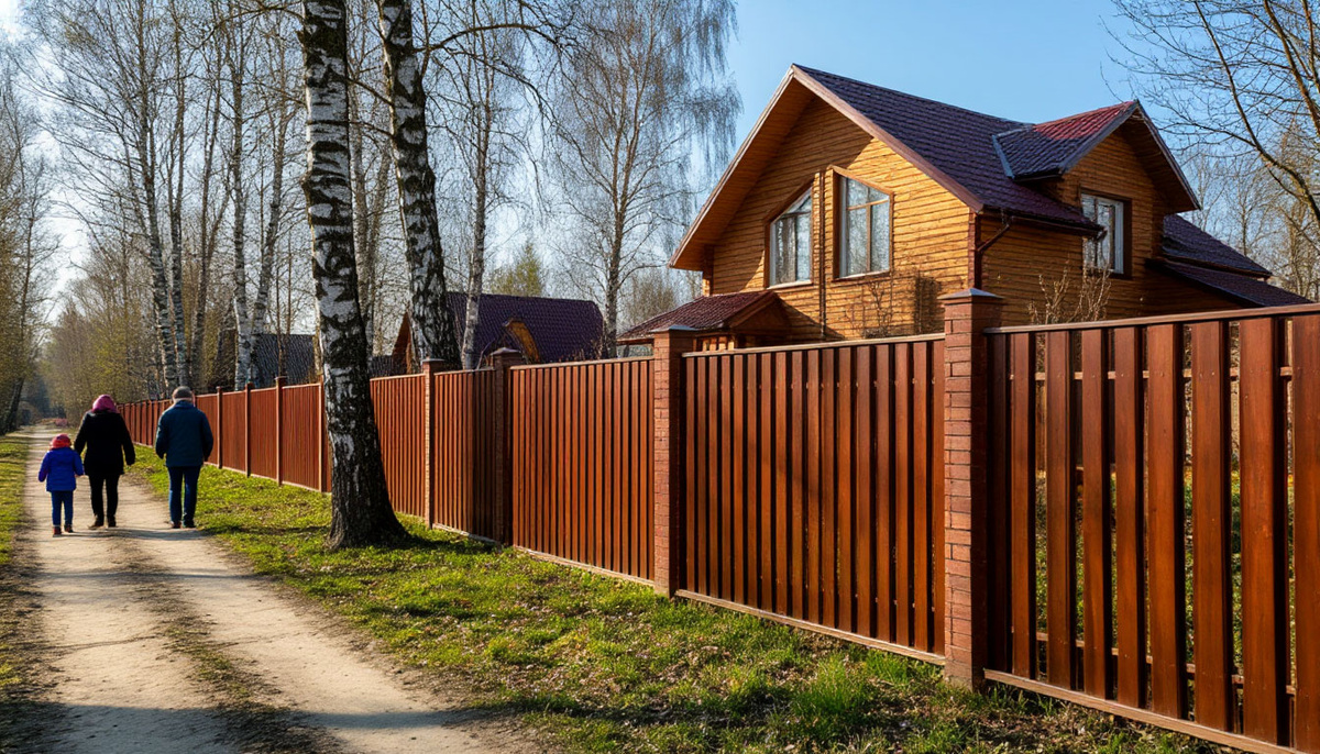 Забор-Фактор, Забор из профлиста на столбах