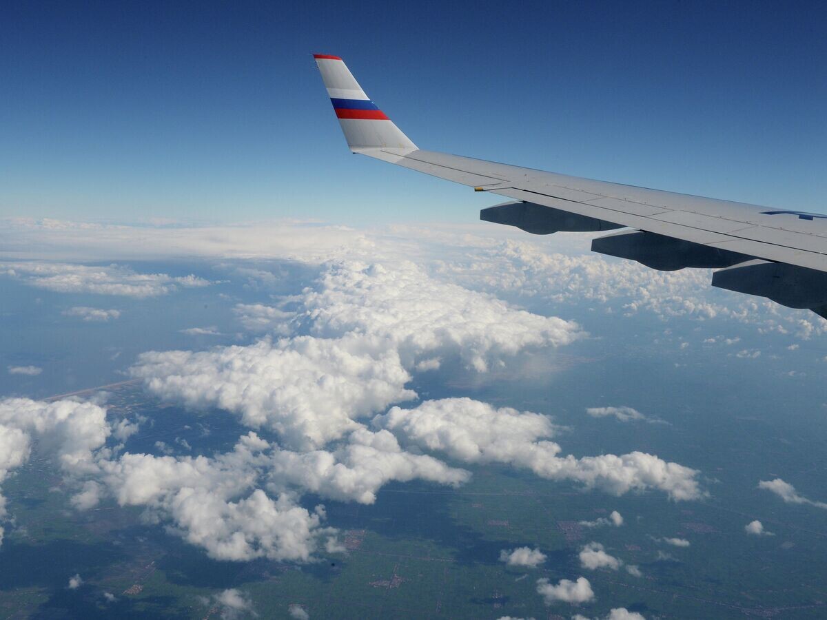    Вид из окна российского самолета во время полета | © РИА Новости / Наталья Селиверстова