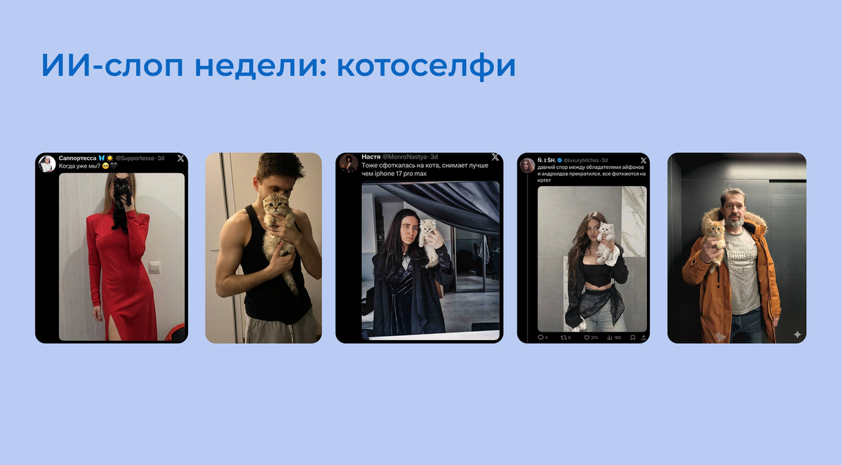   Кот вместо смартфона: в соцсетях набирает популярность новый ИИ-тренд