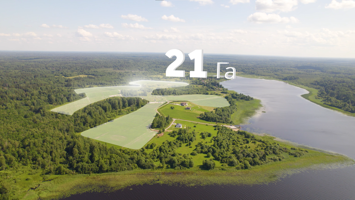Фермерское хозяйство в 21 гектар на берегу озера Селигер.