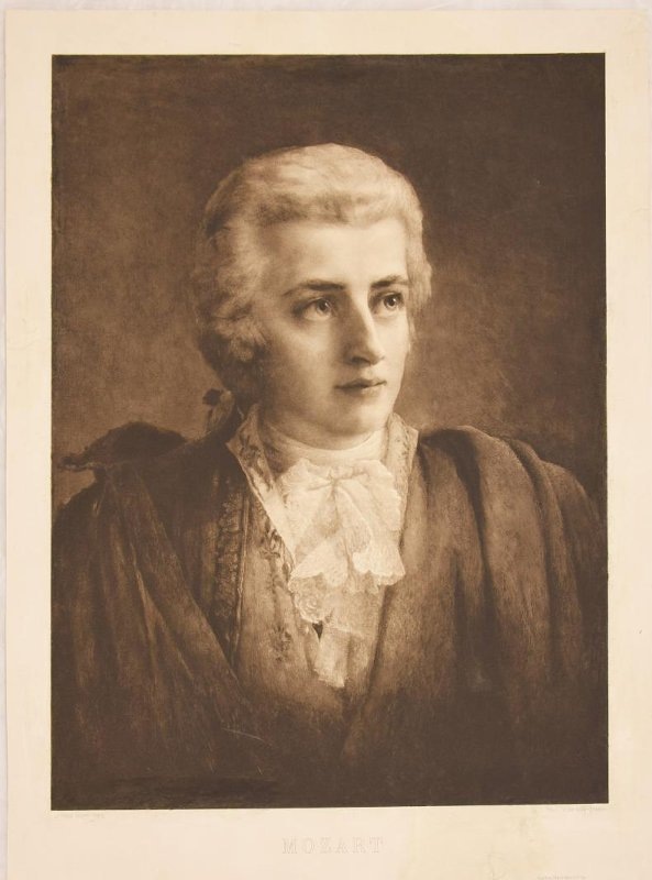 Vogel Lorenz. Ксилография. Портрет В.А. Моцарта. Конец XIX века