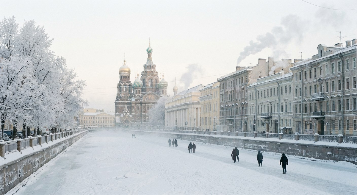На предстоящих выходных Петербург окажется под воздействием периферии холодного скандинавского антициклона. Изображение: ИИ Nano Banana