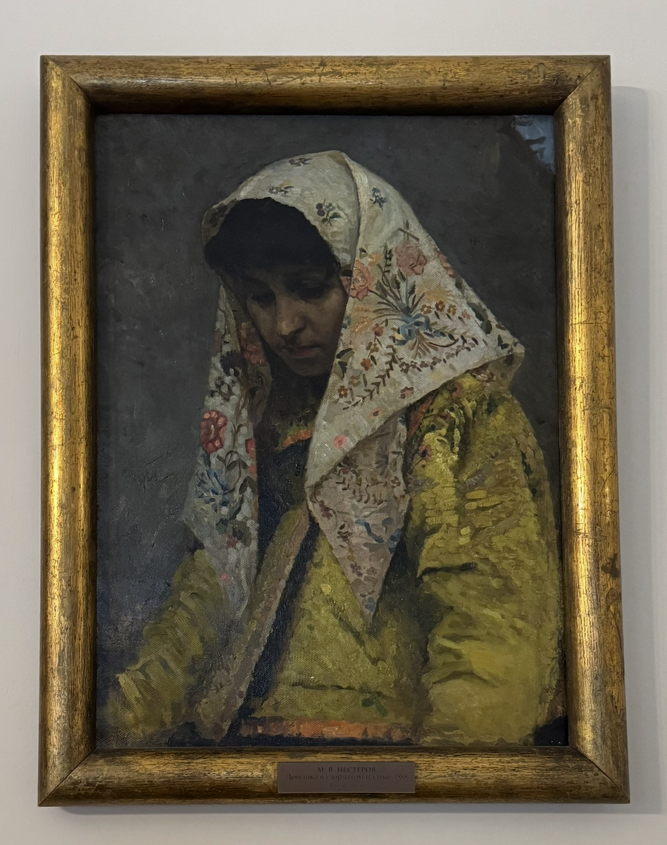 М.В. Нестеров "Девушка в узорчатом платке", 1888 г.