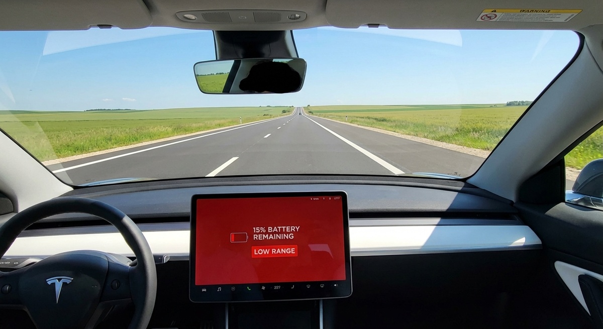 Идеальный асфальт, бескрайняя степь и 9% заряда: тот самый момент, когда приключение превращается в авантюру.