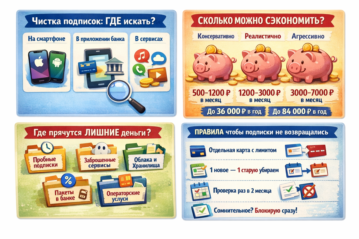 Чистка подписок: экономия и управление