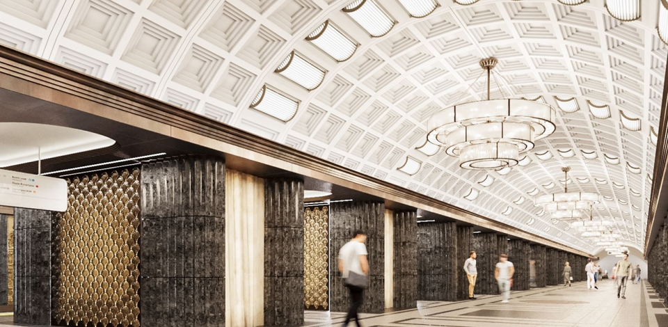 Рендер будущей станции "Достоевская" Кольцевой линии. Источник: Мэр Москвы