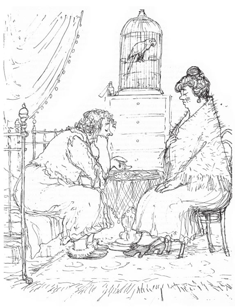 Рис.1 Гадалка Елена Боур и вдова Грицацуева. 12 стульев (8, с.58)