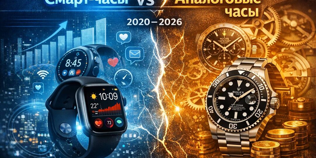 ⌚️ Смарт-часы vs аналоговые: кто на самом деле выигрывает рынок (2020–2026)