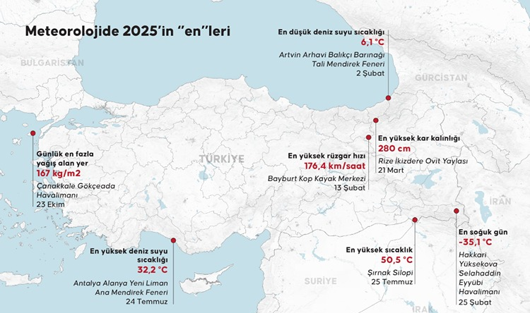 Метеорекорды на карте Турции. Изображение: https://www.aa.com.tr/uploads/userFiles/ff7c844b-c626-46a5-aafd-41e9da639227/2026%2F9%2Fmeteoroloji.jpg. 