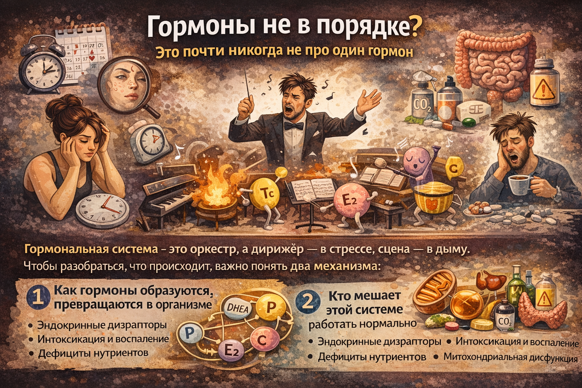 Гормония гормонов: почему “у меня гормоны” — это почти никогда не про один гормон