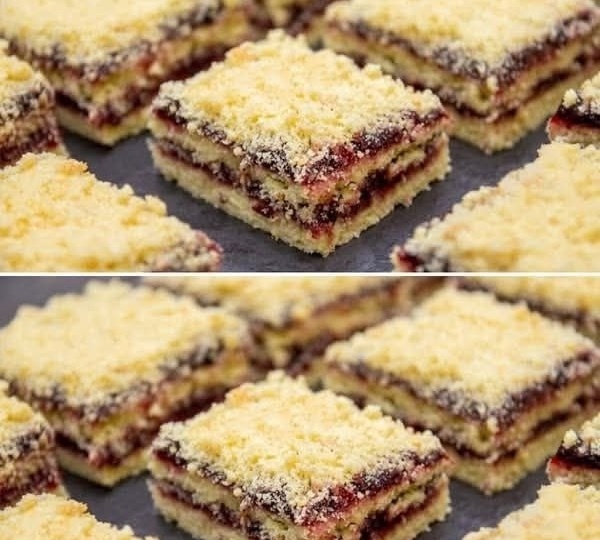 Песочное пирожное с вареньем