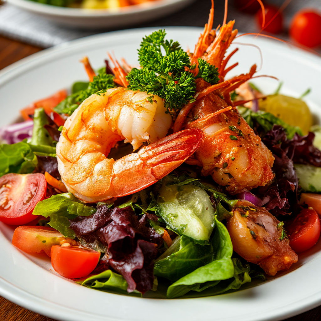 САЛАТ С КРЕВЕТКАМИ