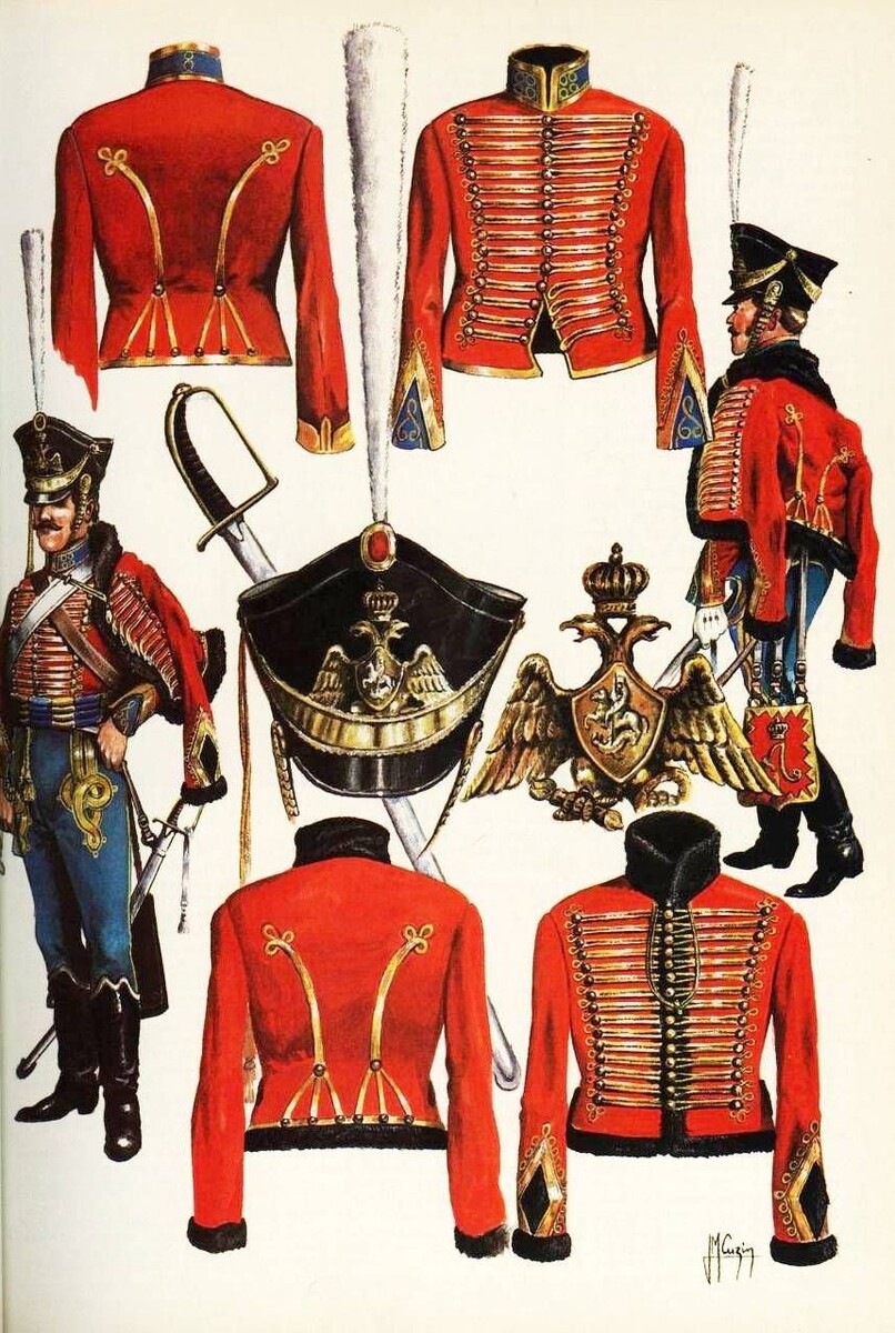 Чтобы не быть голословной - форма гусара из открытых источников. Хочешь, не хочешь, а  красивым будешь.