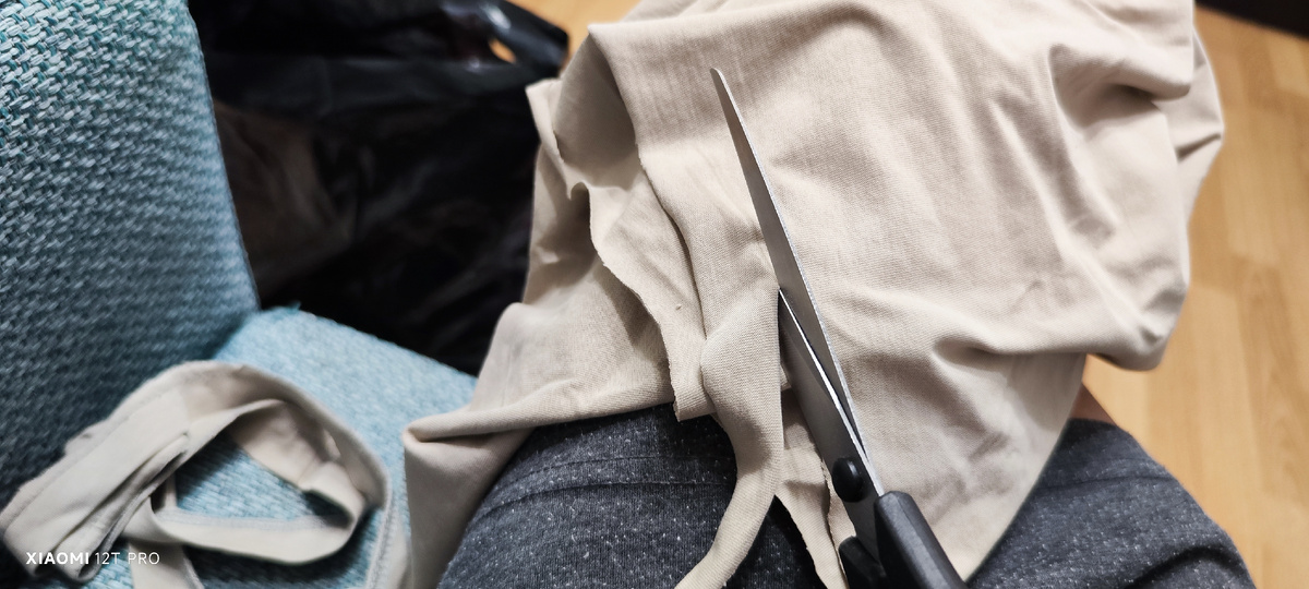 Готовлю нитки.