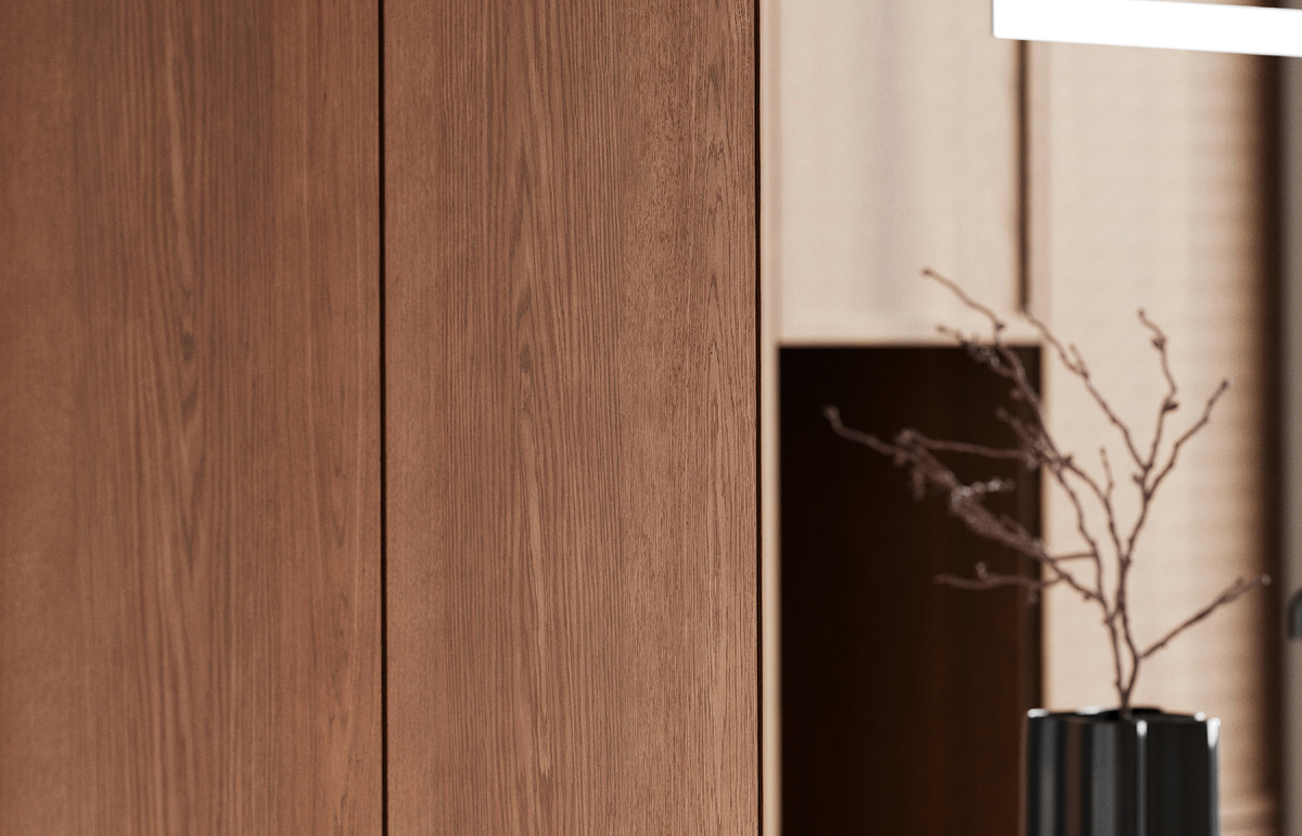 Натуральный шпон имеет уникальный узор, который нельзя повторить