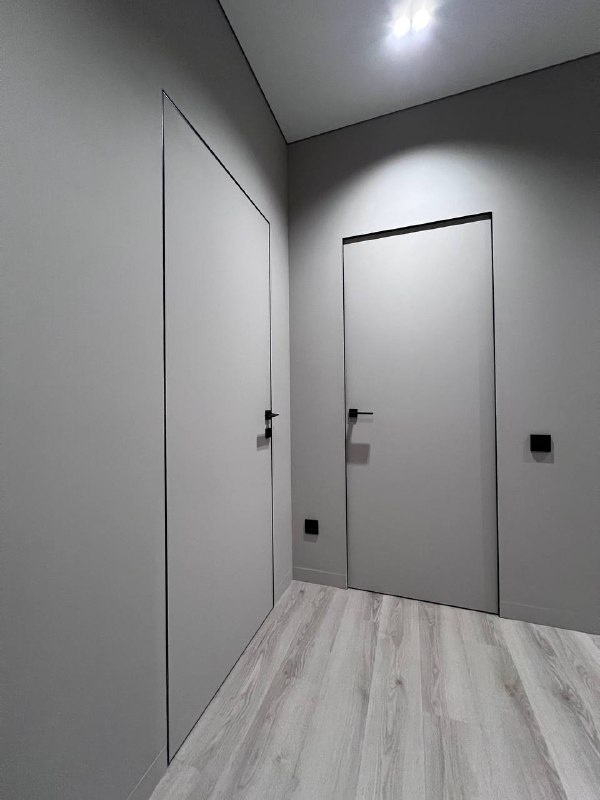 Скрытые двери с алюминиевой кромкой от компании Квадратный метр