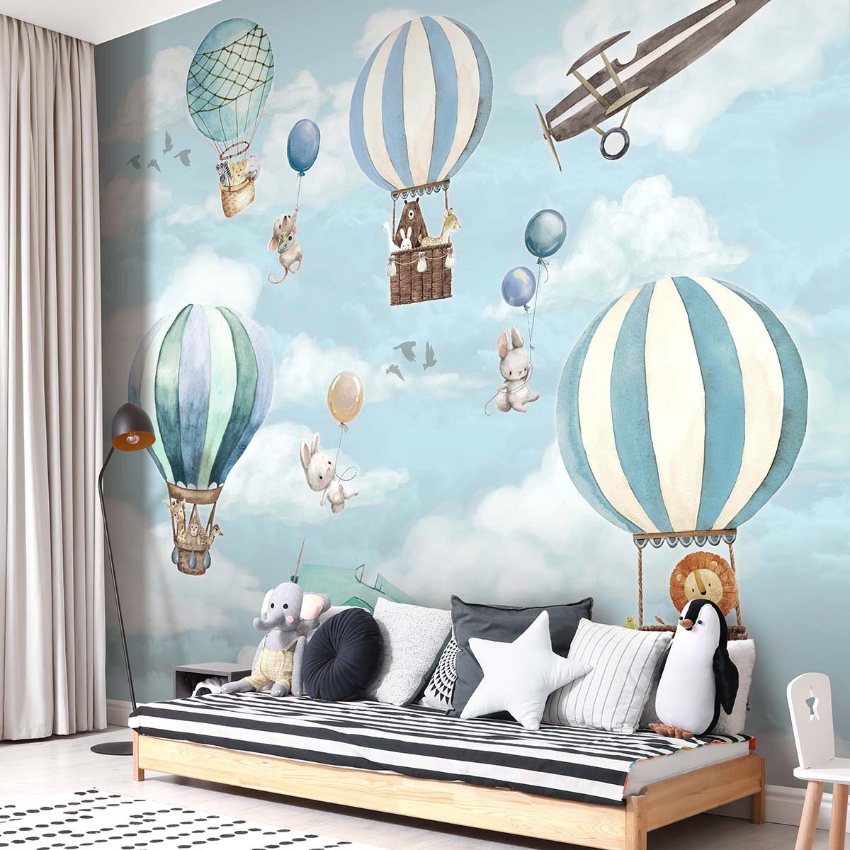 Пример оформления стены тематическими фотообоями VEROL. Артикул на WB: 160873517.