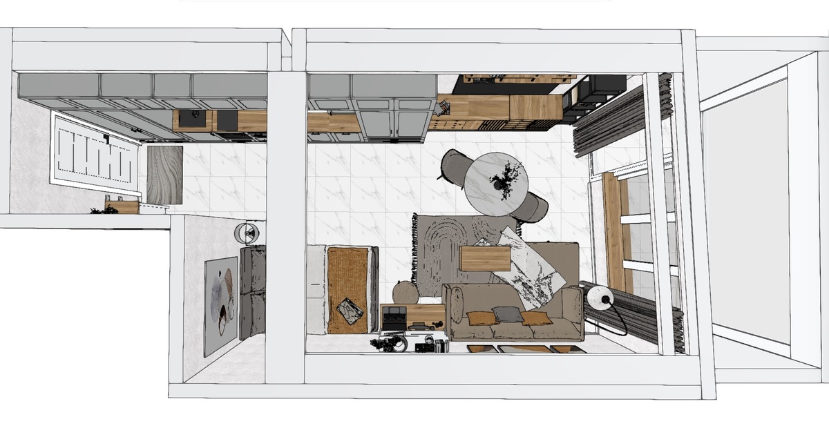 Эскизный вид сверху 