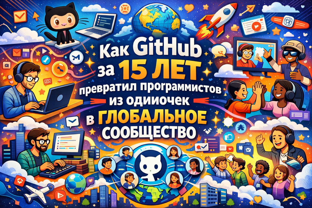 Как GitHub за 15 лет превратил программистов из одиночек в глобальное сообщество