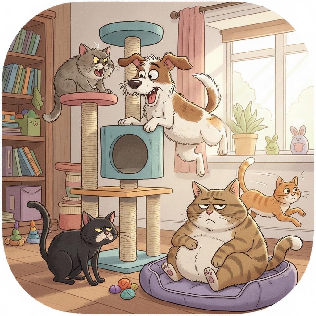 Собака, которая думала, что она кот, устроила хаос в приюте для кошек. Смешная и трогательная история