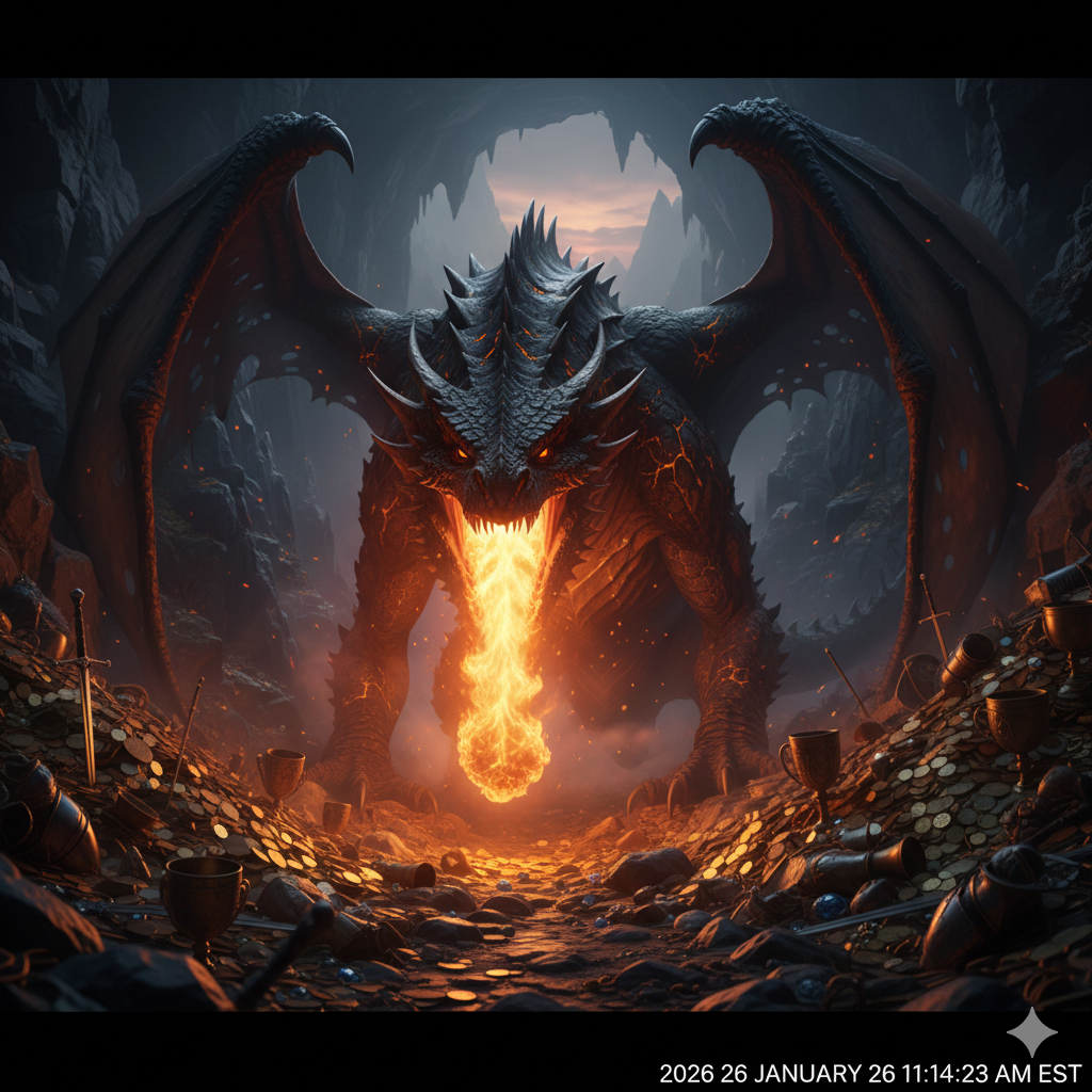 Дракон. Европа. Изображение создано с помощью ИИ.