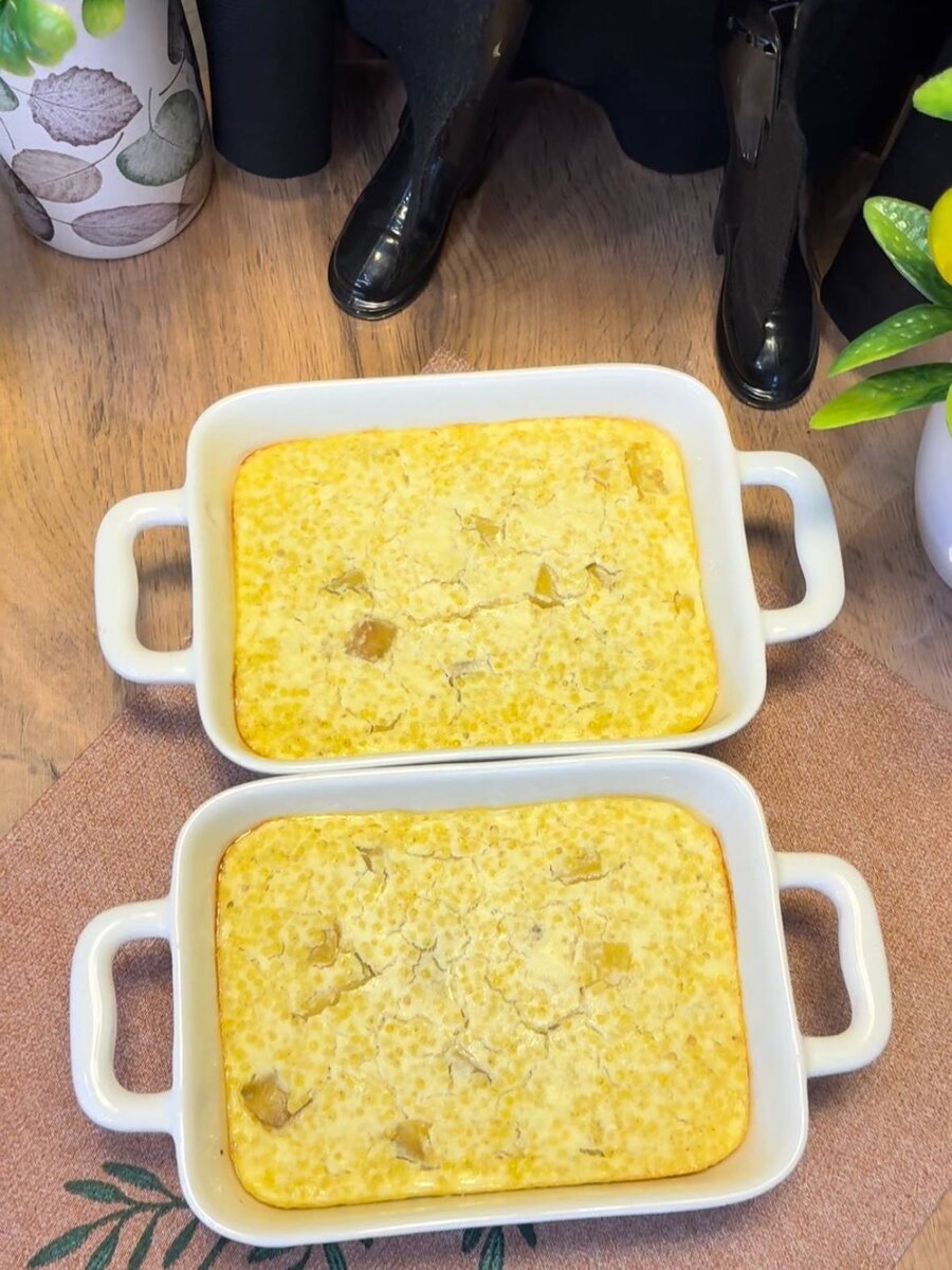 Пшенная каша с манго и творогом