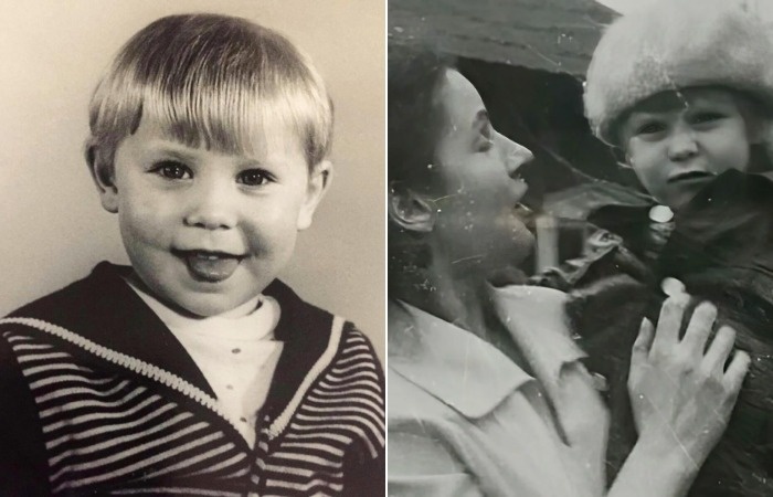 Митя Фомин в детстве с мамой.