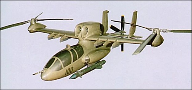 Картинки Яндекса.  Боевой составной вертолёт V-100