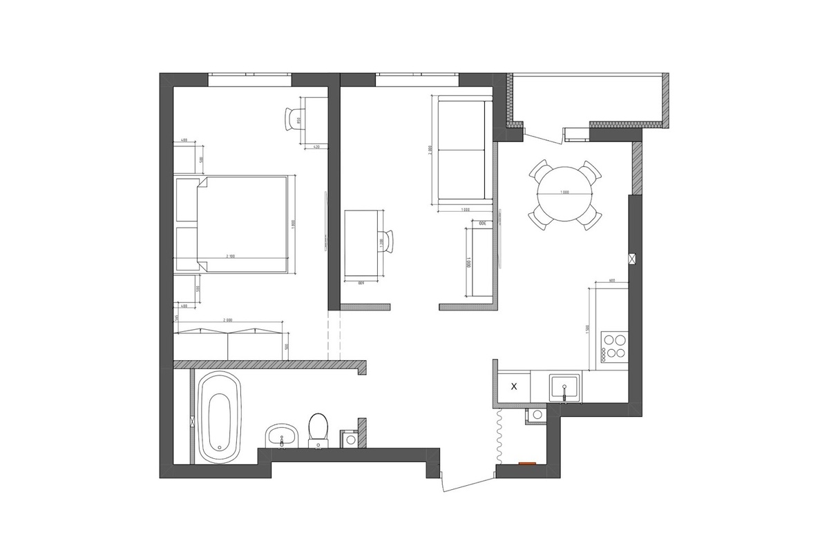 Планировочное решение и расстановка мебели