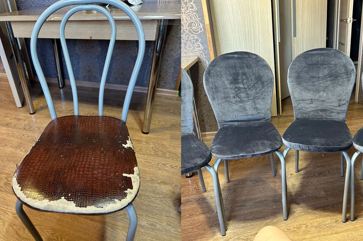 Как наши чехлы подарили новую жизнь утерявшим вид стульям