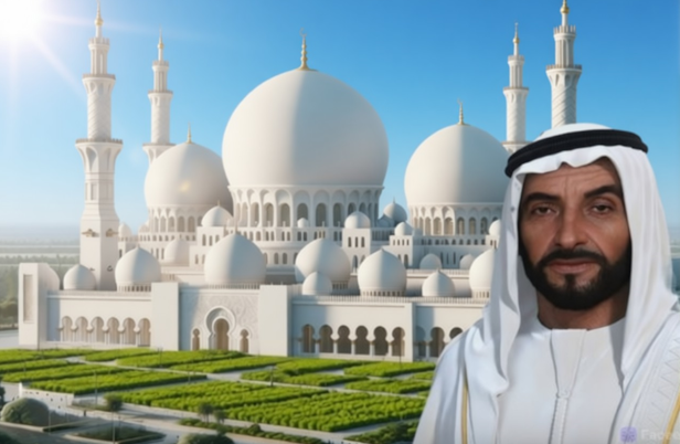 Шейх Заид и мечеть его имени, построенная в благодарность от потомков