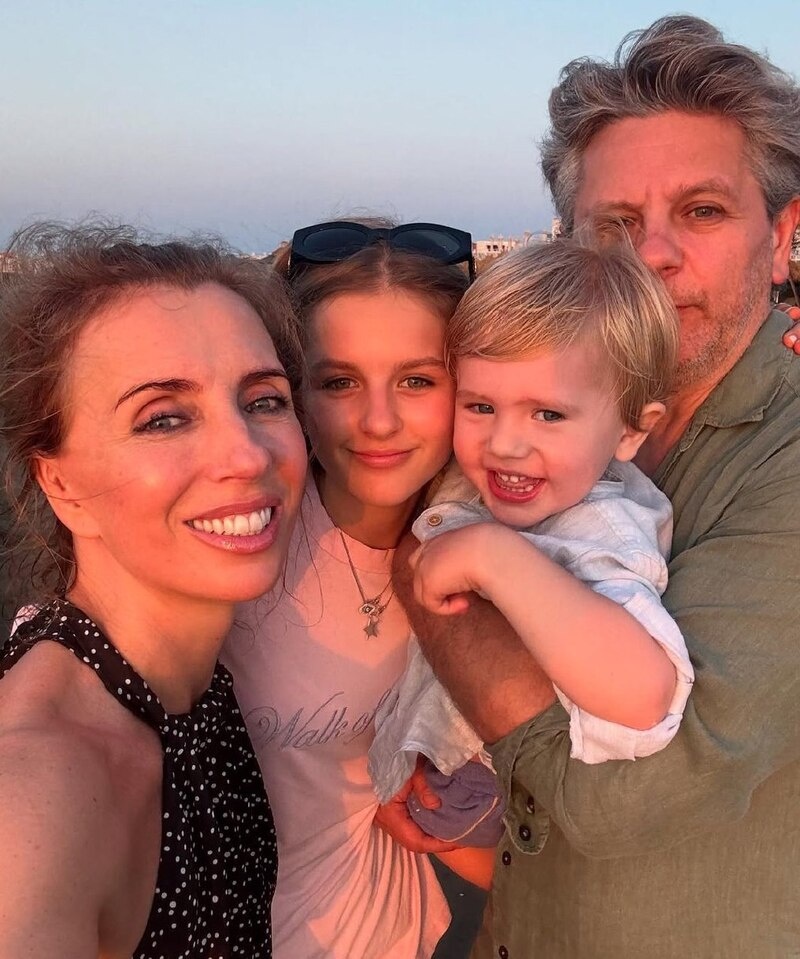     Светлана Бондарчук с сыном Петром, Сергей Харченко с дочерью