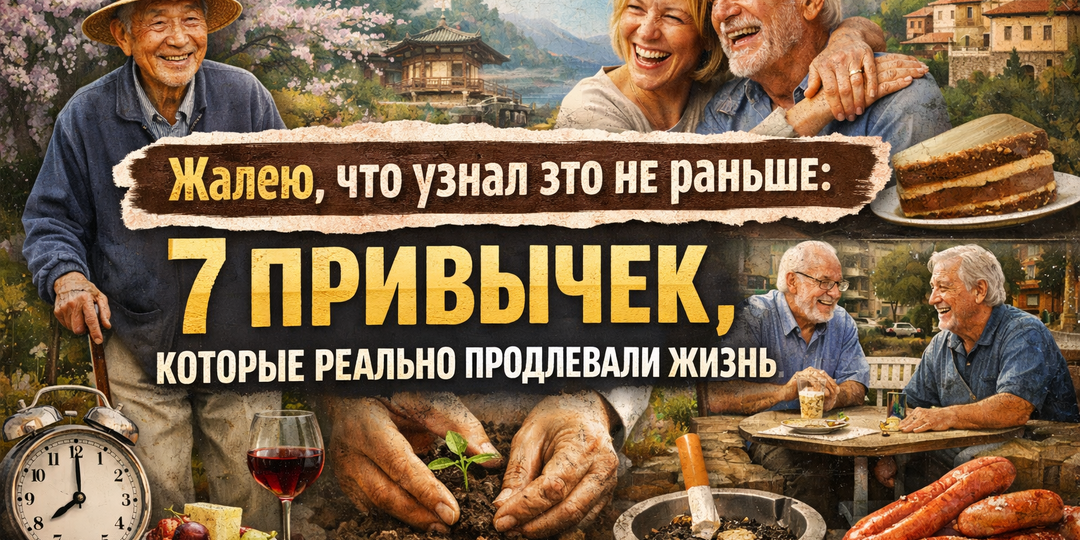 7 привычек, которые реально продлевали жизнь: геронтологи подтвердили, а мы годами делали наоборот