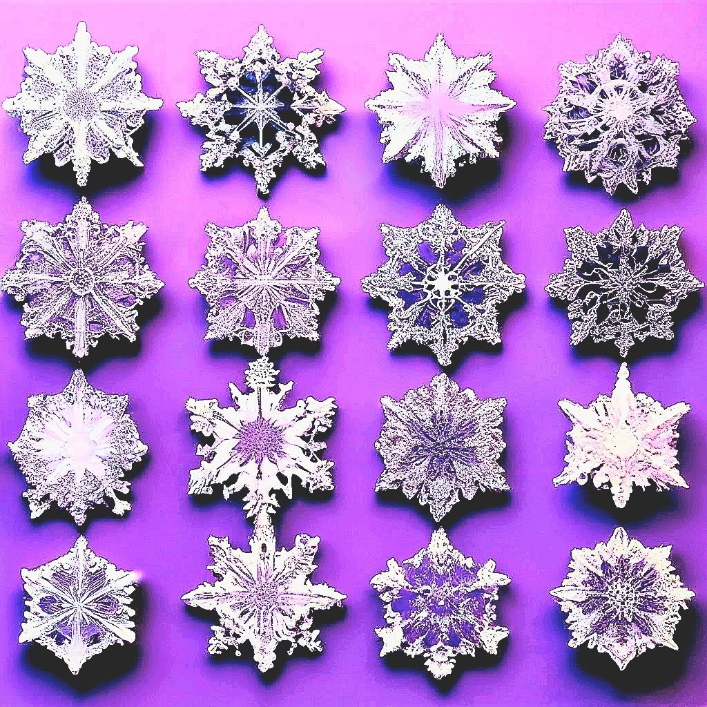 В природных условиях, снежинки все разные…