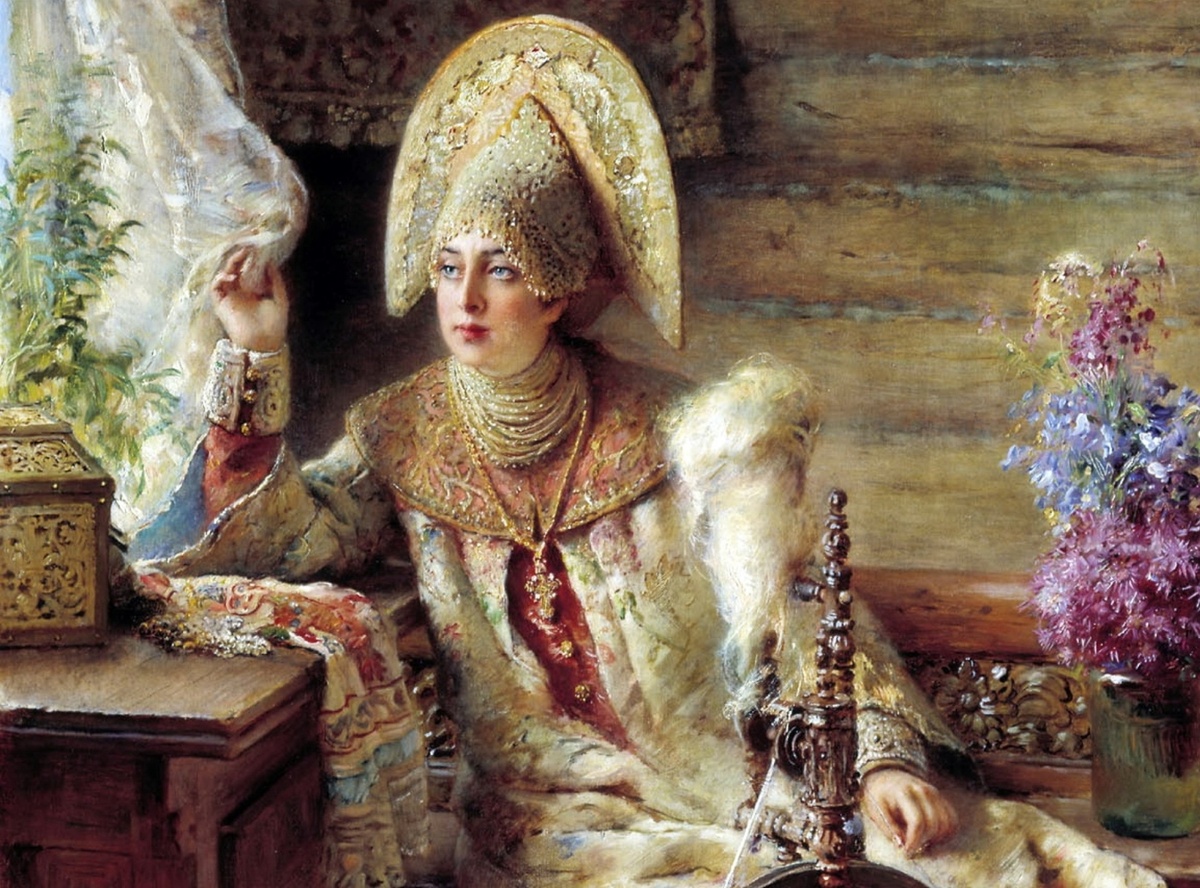 Боярыня у окна. Константин Маковский