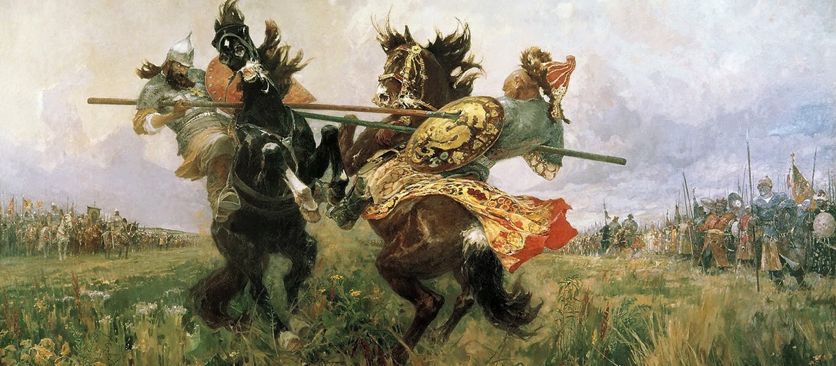 Картина М.И.Авилова «Поединок на Куликовом поле». © Фото из архива