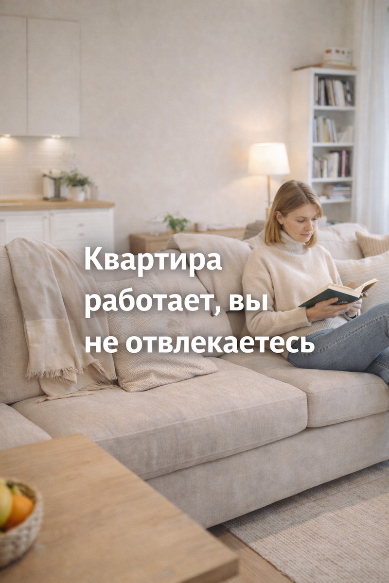 квартира работает — вы не отвлекаетесь