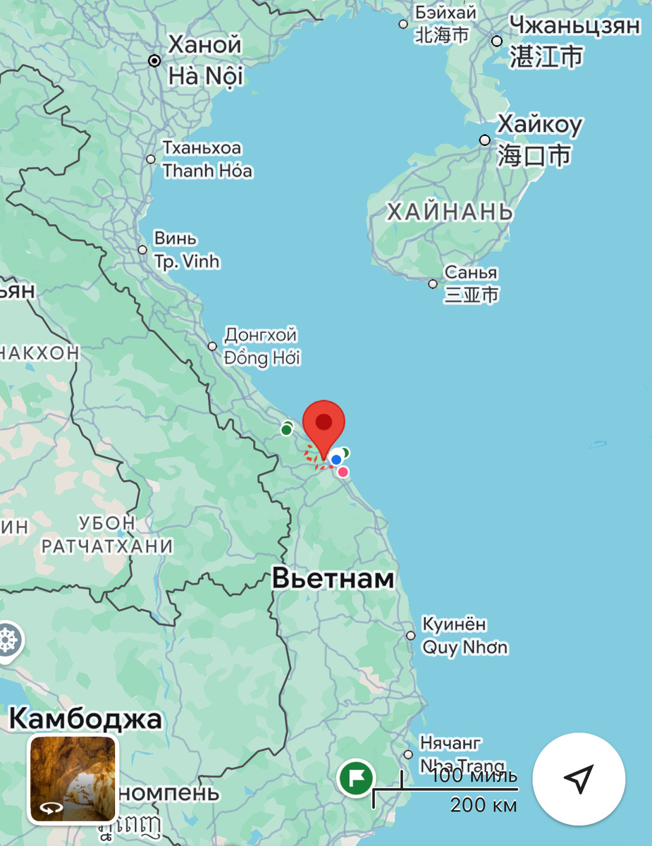 Дананг на карте