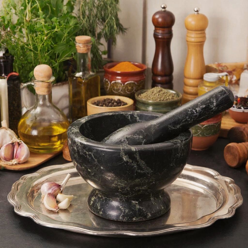 Каменная ступка с пестиком